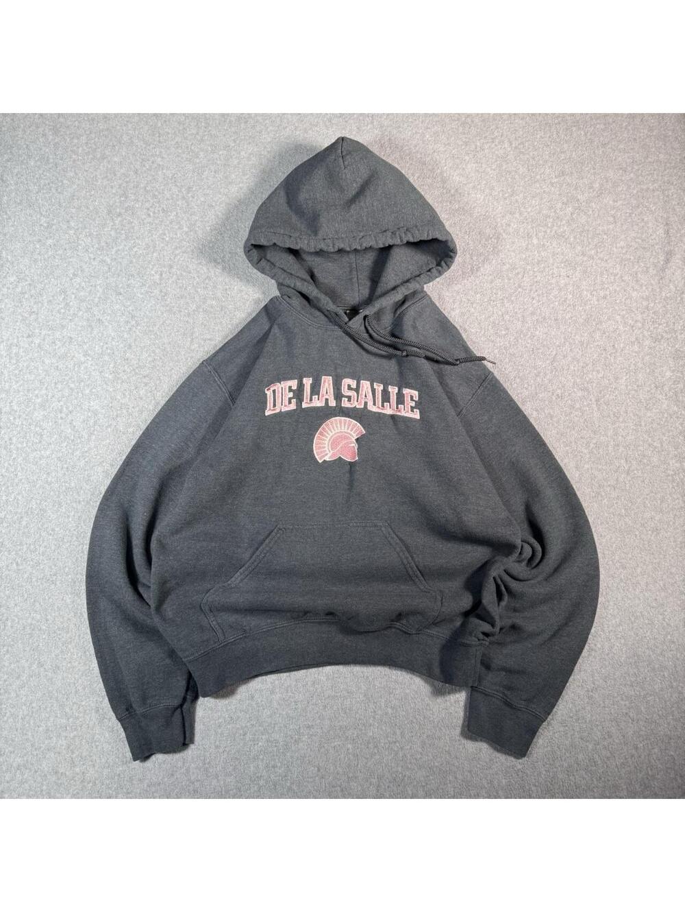 y2k De La Salle University Dark Grey Hoodie